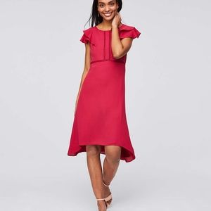 LOFT Lace trim flutter dress